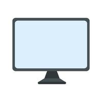 schermo del computer isolato su uno sfondo bianco vettore