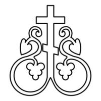 croce vite croce monogramma simbolo comunione segreta