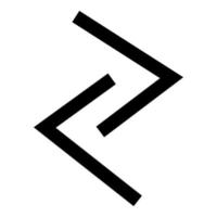 jera rune anno raccolto simbolo icona colore nero illustrazione vettoriale immagine in stile piatto