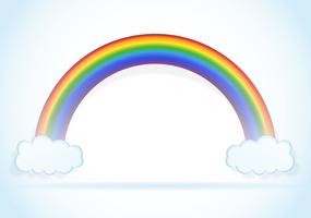 arcobaleno astratto con nuvole illustrazione vettoriale