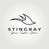 grafica monoline stingray logo illustrazione vettoriale design