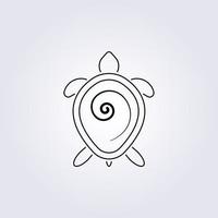 unico creativo tartaruga linea arte illustrazione vettoriale icona simbolo modello sfondo logo abbigliamento stampa