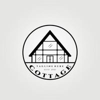 logo cottage illustrazione vettoriale design, cabina, lodge, logo dormitorio