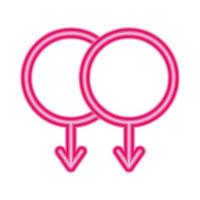 disegno vettoriale di simbolo di genere gay isolato