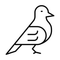 piccione contorno icona animale vettore