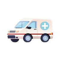 icona del trasporto di auto di emergenza dell'ambulanza vettore