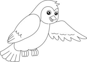 pagina da colorare di uccelli isolata per i bambini vettore