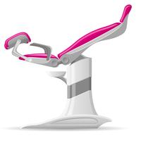 illustrazione di vettore della sedia ginecologica medica