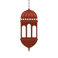 lanterna ramadan kareem appesa, decorazione della cultura dell'islam arabo su sfondo bianco vettore