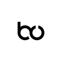 la sigla bu logo è semplice e moderna vettore