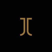 il logo iniziale della lettera jc è elegante e moderno vettore