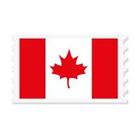 bandiera canadese di felice giorno del canada disegno vettoriale