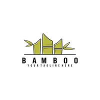 disegno dell'illustrazione di vettore del logo di bambù, prodotto di bambù