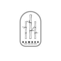 disegno del modello di illustrazione vettoriale del logo di bambù, logo di bambù per attività di massaggio o spa o salone