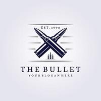 Cross bullet logo vintage astratto moderno illustrazione vettoriale design