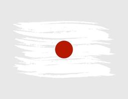 giappone paese asiatico bandiera vettore sfondo icona acquerello pennello asciutto inchiostro struttura illustrazione festa dell'indipendenza banner