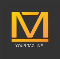 elegante design del logo del monogramma della lettera m, logo del marchio, logo aziendale, logo aziendale vettore