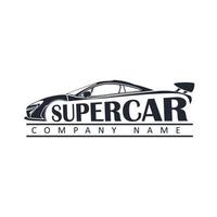 supercar logo.vehicle automobile, servizio auto, modifica salone, officina, showroom, logo design. vettore