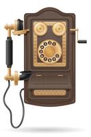 telefono vecchia icona retrò stock illustrazione vettoriale