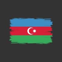 bandiera dell'azerbaigian con stile pennello acquerello vettore