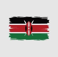 bandiera del kenya con stile pennello acquerello vettore