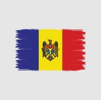 bandiera della Moldavia con vettore di stile pennello