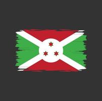 bandiera del burundi con stile pennello acquerello vettore