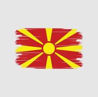 spazzola della bandiera della macedonia del nord vettore