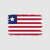 bandiera della Liberia con vettore stile pennello