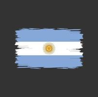 bandiera dell'argentina con stile pennello acquerello vettore