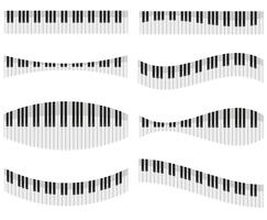 tasti del piano per diverse forme di design illustrazione vettoriale