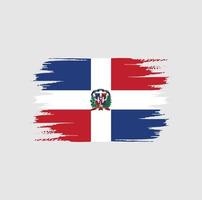 pennello bandiera repubblica dominicana vettore