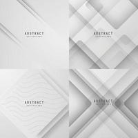 banner astratto geometrico bianco e grigio colore sfondo illustrazione vettoriale. vettore