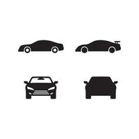 icone di auto e automobili con logo vettoriale per autobus da viaggio e altri segni vettoriali di trasporto
