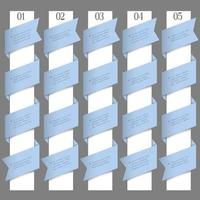 striscioni numerati in stile origami vettore