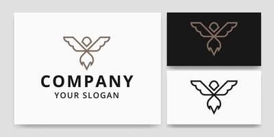 design semplice ed elegante del logo dell'uccello vettore