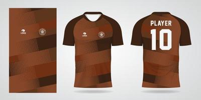 modello di design in jersey di maglia sportiva marrone vettore