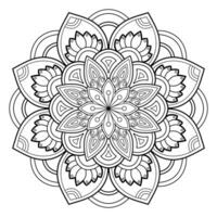 modello astratto della mandala di vettore. arte sul muro. libro da colorare modello in pizzo il tatuaggio. design per una camicia di vernice per carta da parati e un design adesivo per piastrelle, ornamento decorativo a cerchio in stile etnico orientale vettore