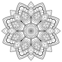 modello astratto della mandala di vettore. arte sul muro. libro da colorare modello in pizzo il tatuaggio. design per una camicia di vernice per carta da parati e un design adesivo per piastrelle, ornamento decorativo a cerchio in stile etnico orientale vettore