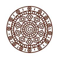 mandala circolare in bronzo vettore