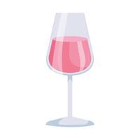 tazza di vino rosa vettore