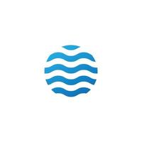 design del logo dell'onda d'acqua blu vettore
