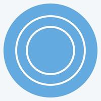 piatto dell'icona - stile occhi azzurri - illustrazione semplice, tratto modificabile vettore