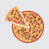 illustrazione vettoriale di pizza