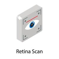 concetti di scansione della retina vettore