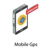 concetti di gps mobili vettore