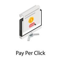 pay per click vettore