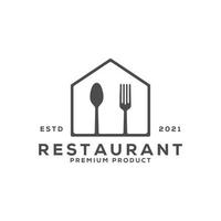 logo icona ristorante semplice, disegno di illustrazione vettoriale