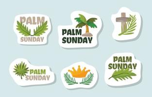 adesivo vettoriale felice domenica delle palme