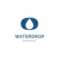 lettera iniziale o ispirazione per il design del logo dell'icona waterdrop vettore